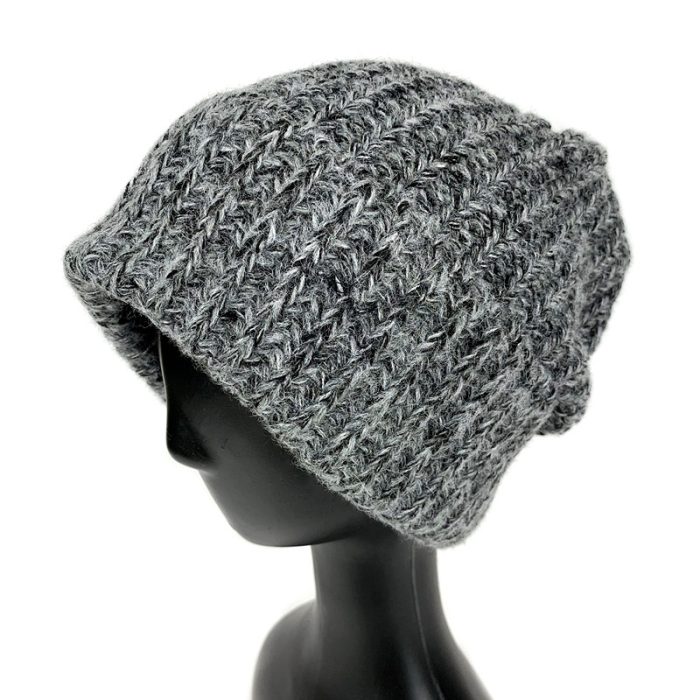 Chunky Knitted Melange Slouchy Beanie