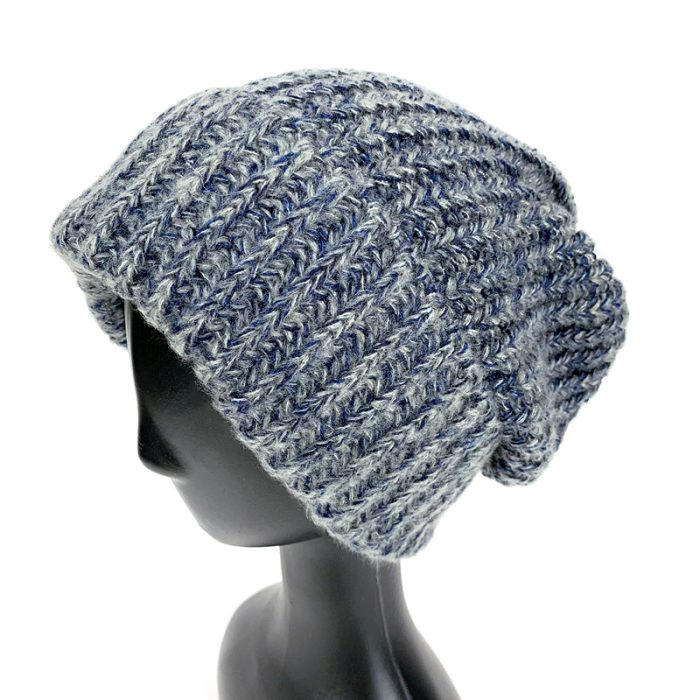 Chunky Knitted Melange Slouchy Beanie