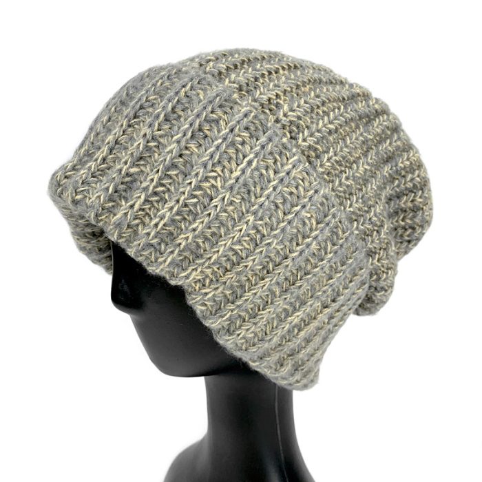 Chunky Knitted Melange Slouchy Beanie