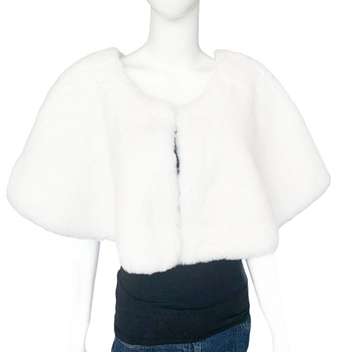 Lux Faux Rabbit Fur Capelet