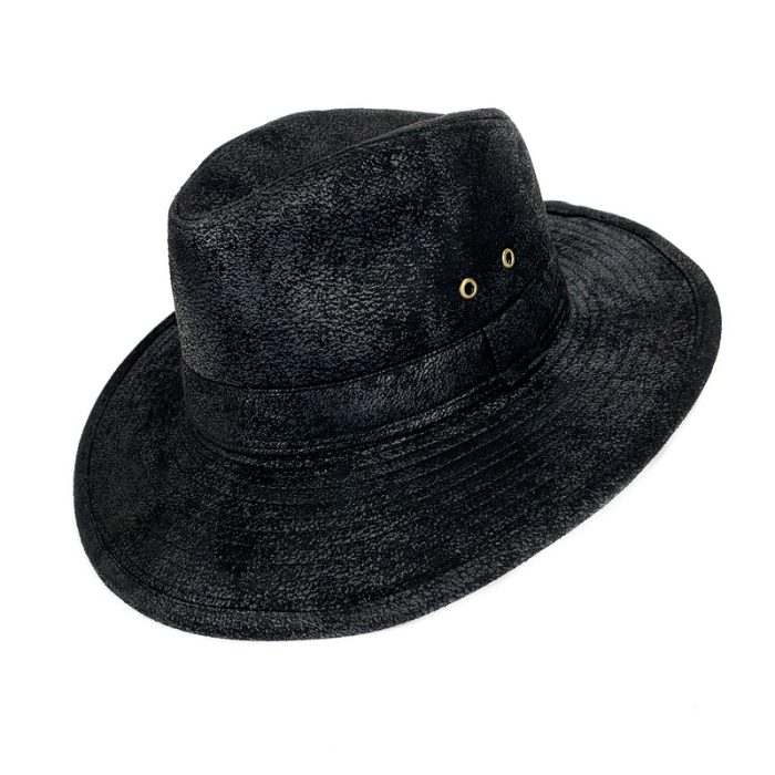 Rugged Look Safari Hat - BLK Size #58