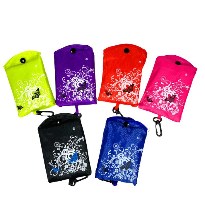Butterfly Fold Reusable Shopping Bag - Assorted Colors - Image 2