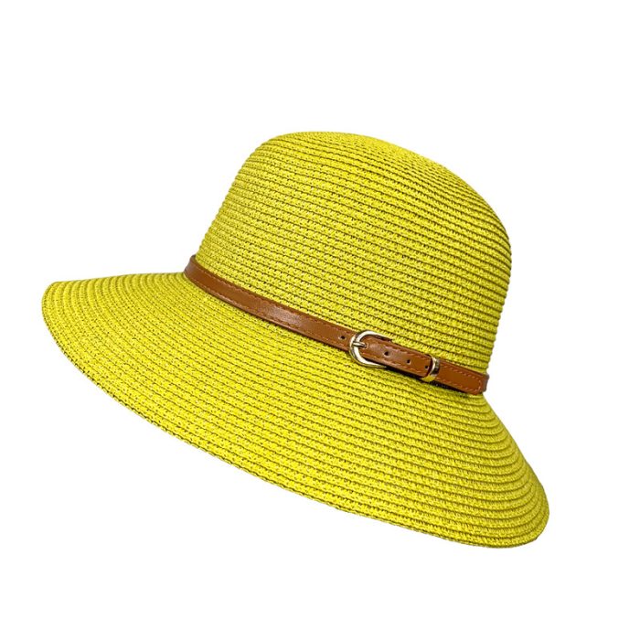 Stylish Floppy Hat with Band Deco