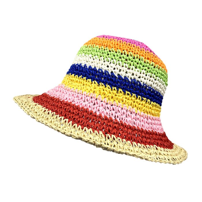 Cute Hand Crochet Rainbow Hat