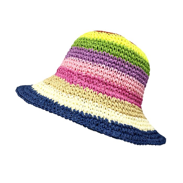 Cute Hand Crochet Rainbow Hat
