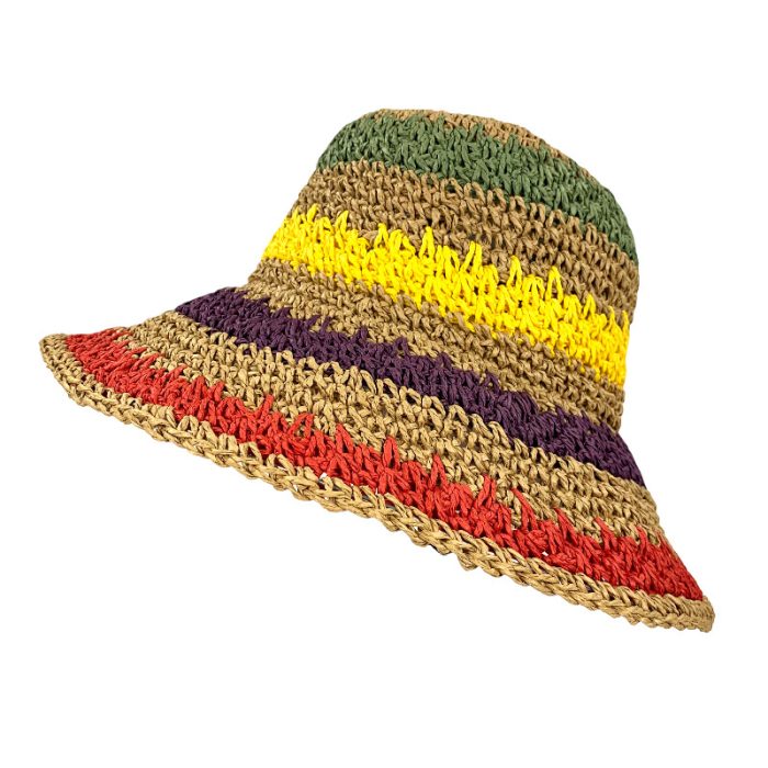 Cute Hand Crochet Rainbow Hat