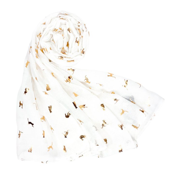 Rose Gold Foil Cat Scarf