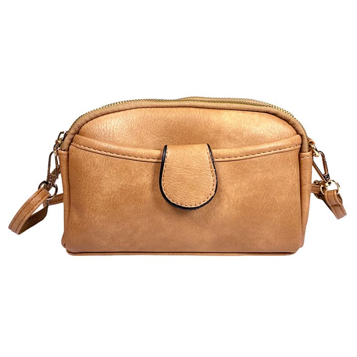 Double Pouch Crossbody Bag with Front Pocket