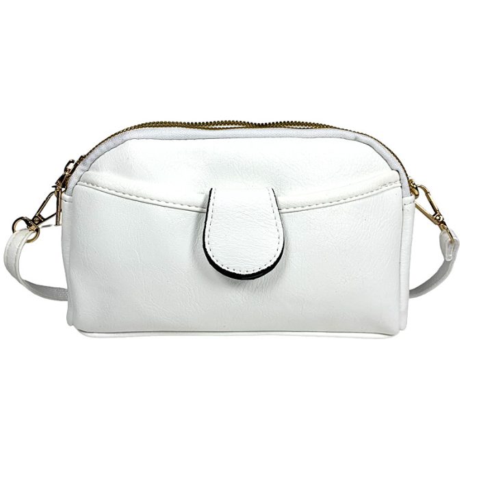 Double Pouch Crossbody Bag with Front Pocket