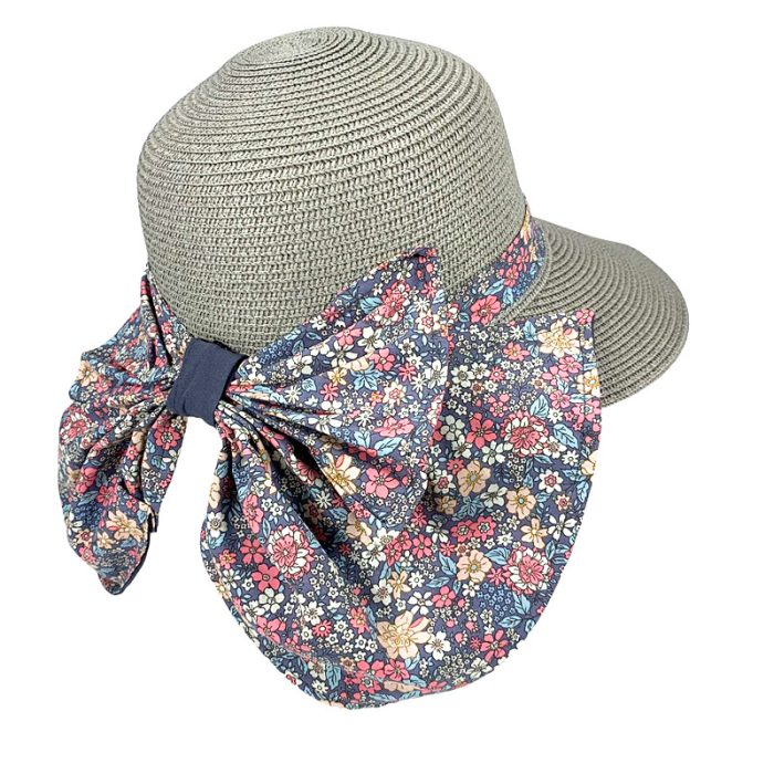 Big Brim Floppy Hat with Closable Flower Print Flap - Image 2