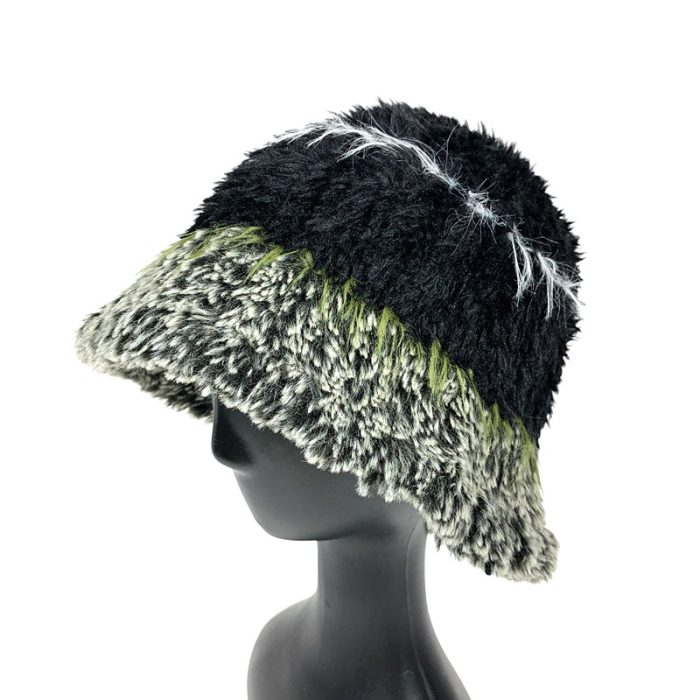 Fluffy Two Tone Bucket Hat