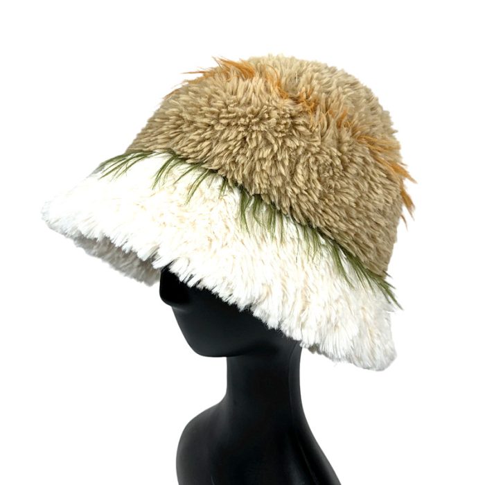 Fluffy Two Tone Bucket Hat