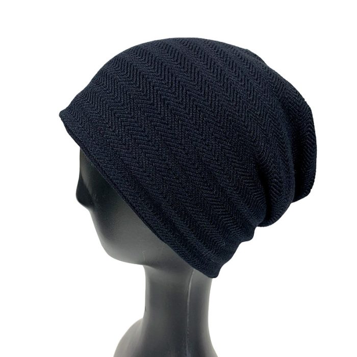 Zig Zag Beanie with Fleece Lining
