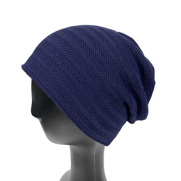 Zig Zag Beanie with Fleece Lining