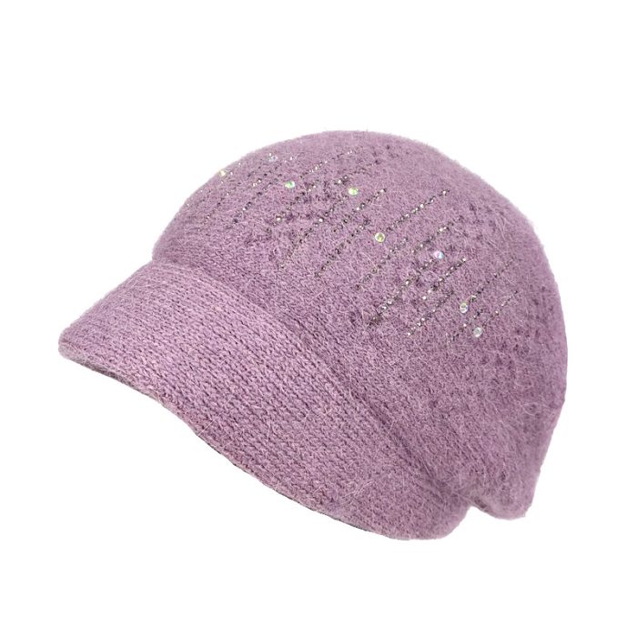 Lux Rabit Fur Hat with Dimonte Deco