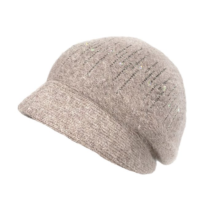 Lux Rabit Fur Hat with Dimonte Deco