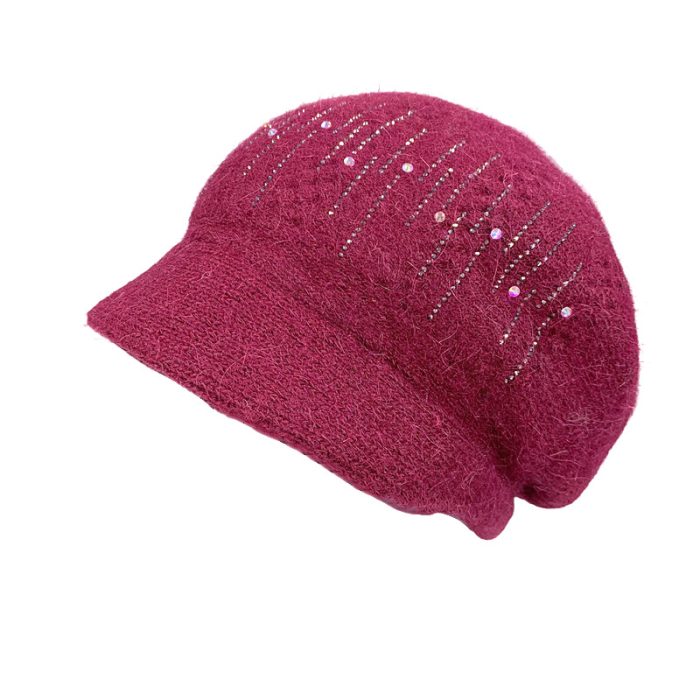 Lux Rabit Fur Hat with Dimonte Deco