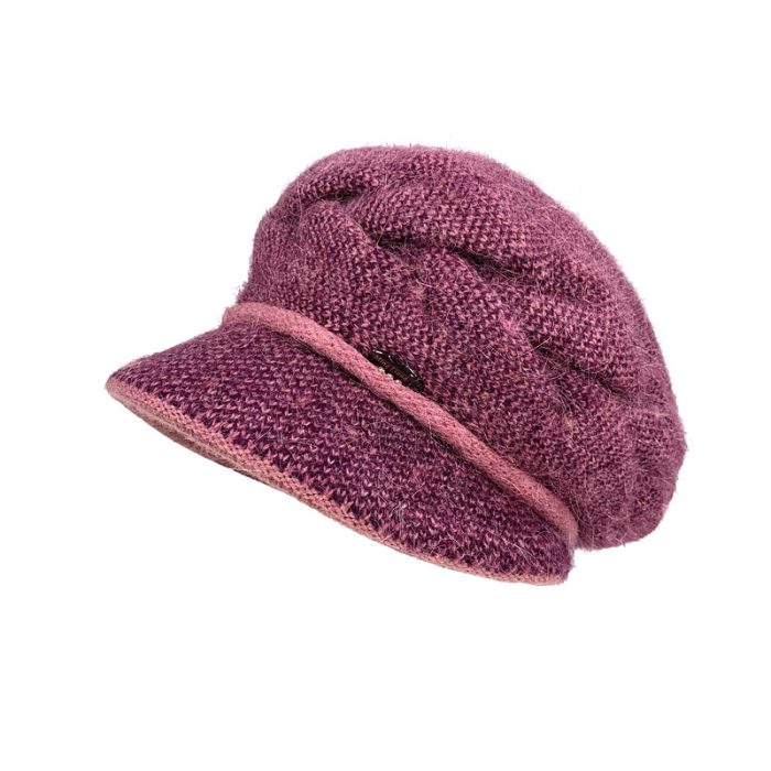 Rabbit Fur Trim Hat