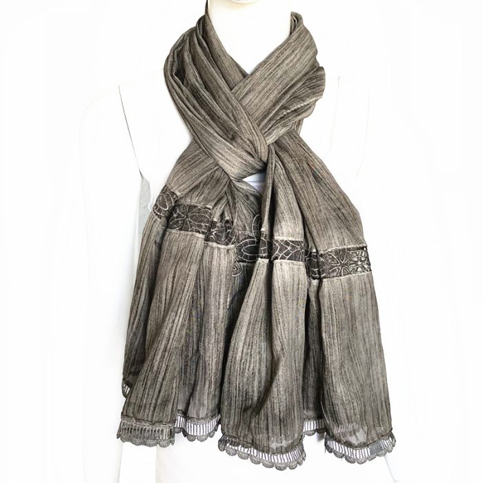 Scarf with Lace Deco