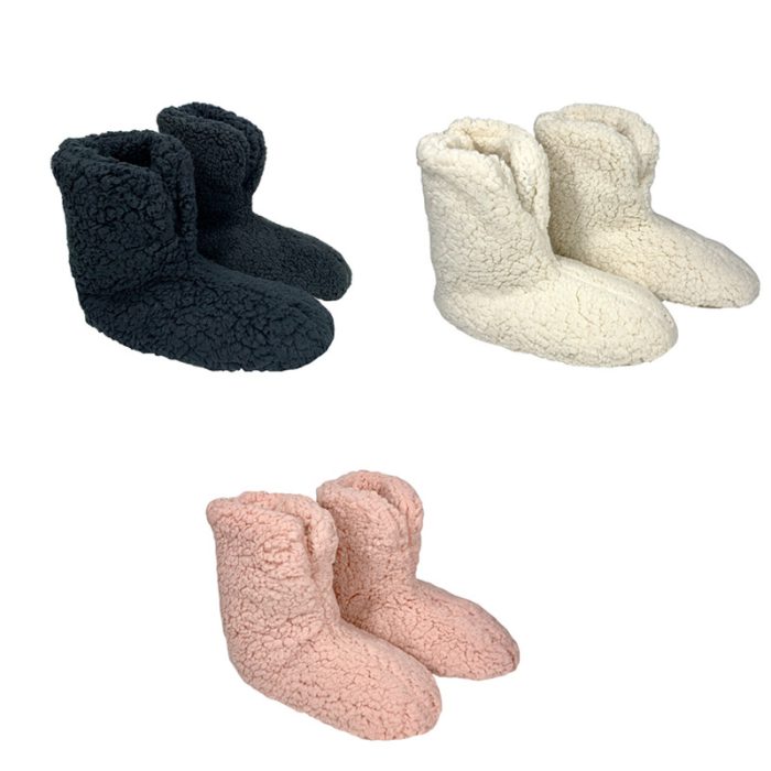 Comfy Fuzzy Washable Booties - Medium
