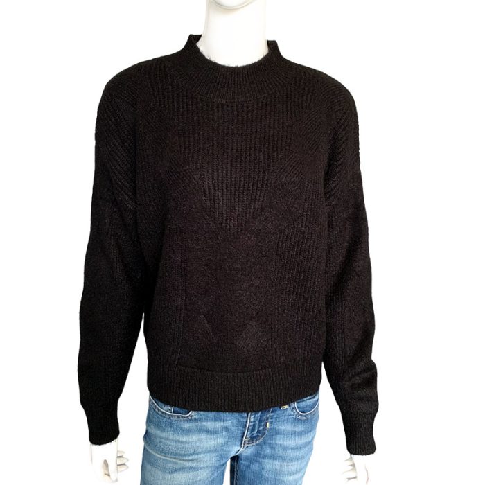 High Neck Cropped Sweater