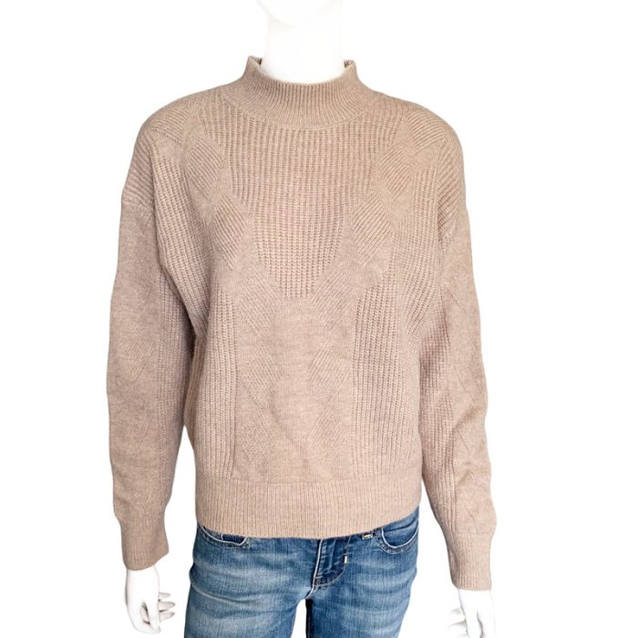 High Neck Cropped Sweater