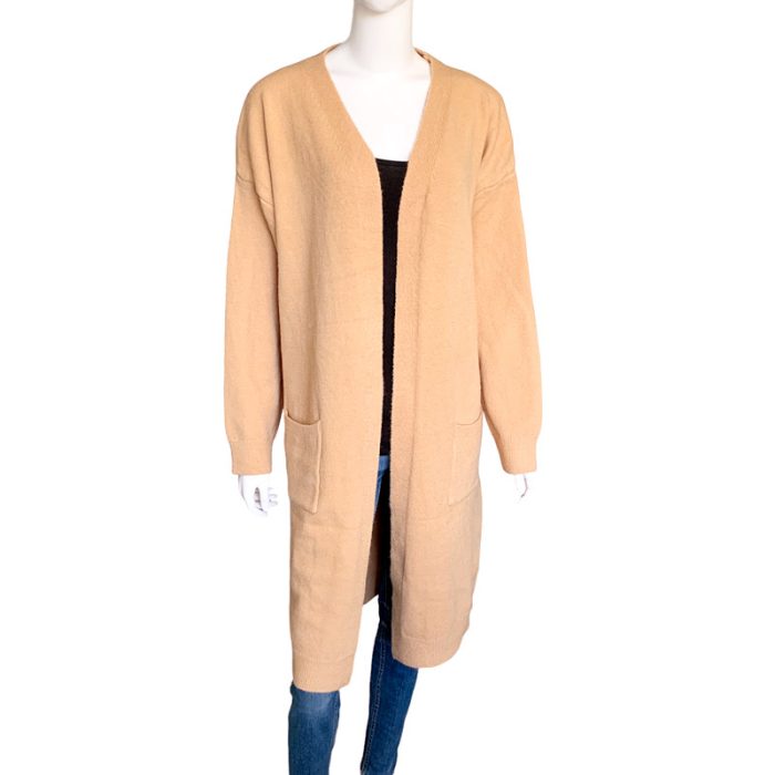 Knit Long Cardigan with Pockets