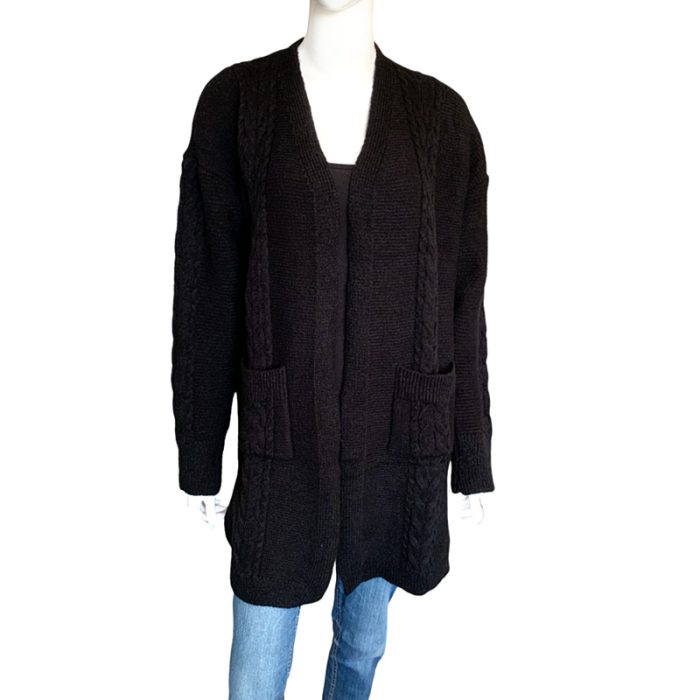 Knit Cable Cardigan with Pockets