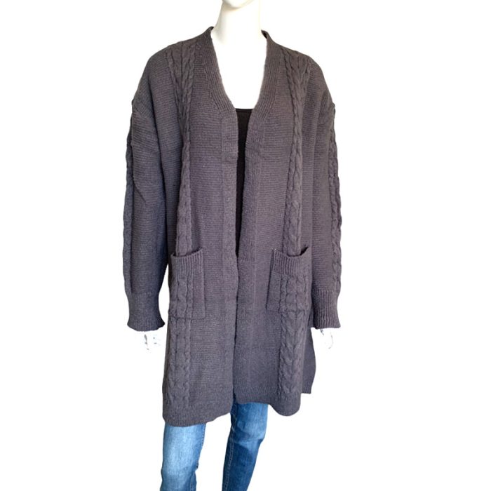 Knit Cable Cardigan with Pockets