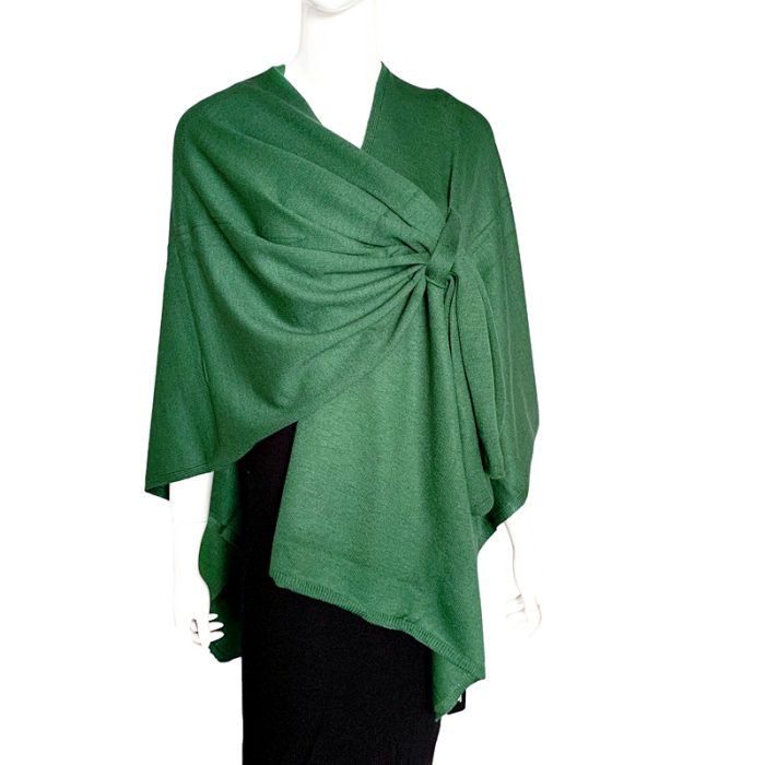 Stylish Cross Front Cape-Green