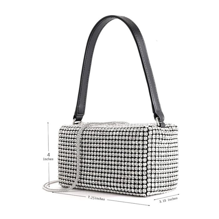 Stylish Bling Rhinestone Evening Clutch Bag - Image 2