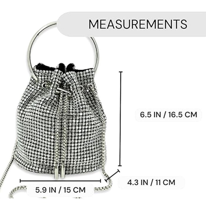 Luxe Rhinestone Bucket Bag - Image 2