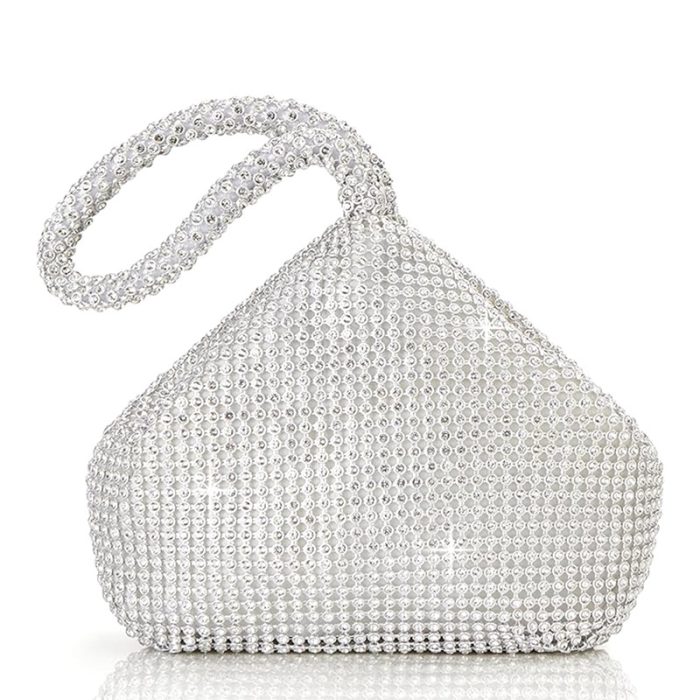 Luxe Women's Triangle Rhinestone Evening Bag