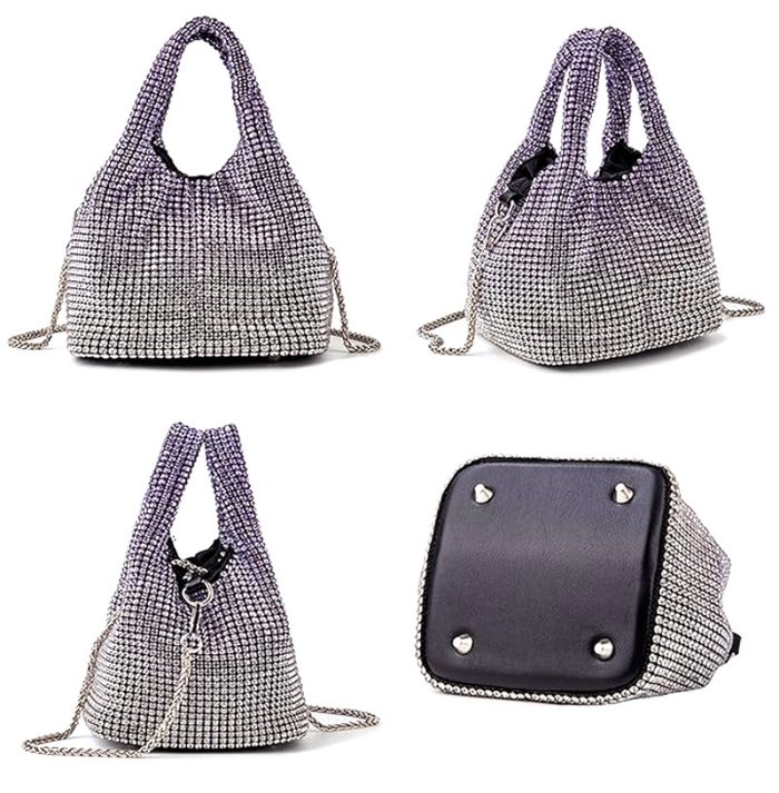 Gradient Sparkly Rhinestone Party Bag - Image 2