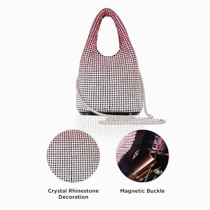 Gradient Sparkly Rhinestone Party Bag - Image 2