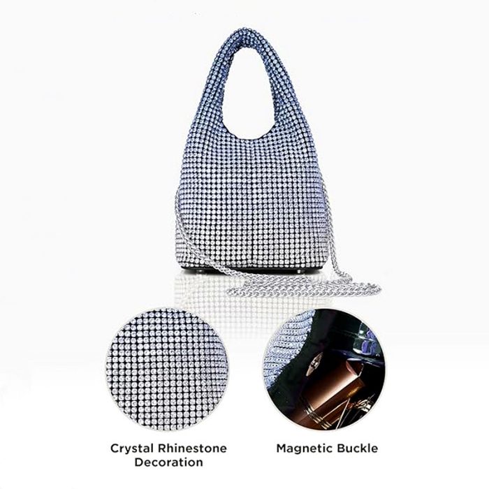Gradient Sparkly Rhinestone Party Bag - Image 2