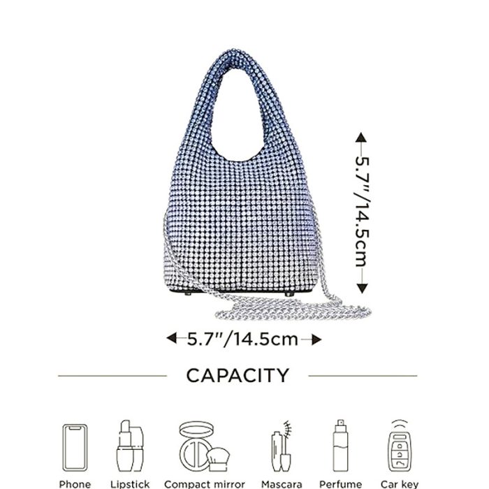 Gradient Sparkly Rhinestone Party Bag - Image 3