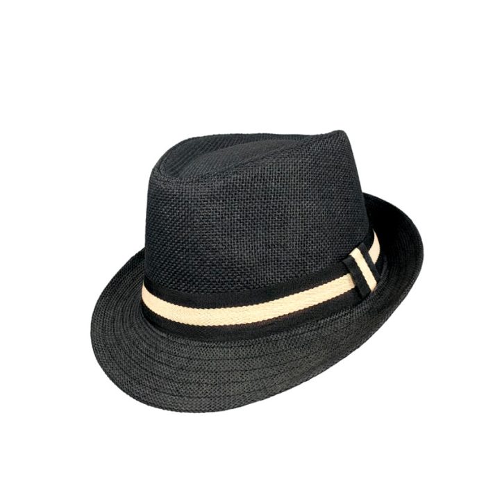 Trilby Hat with Fabric Band Deco