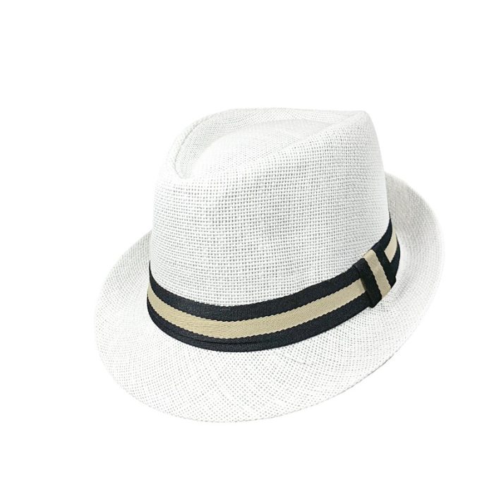 Trilby Hat with Fabric Band Deco