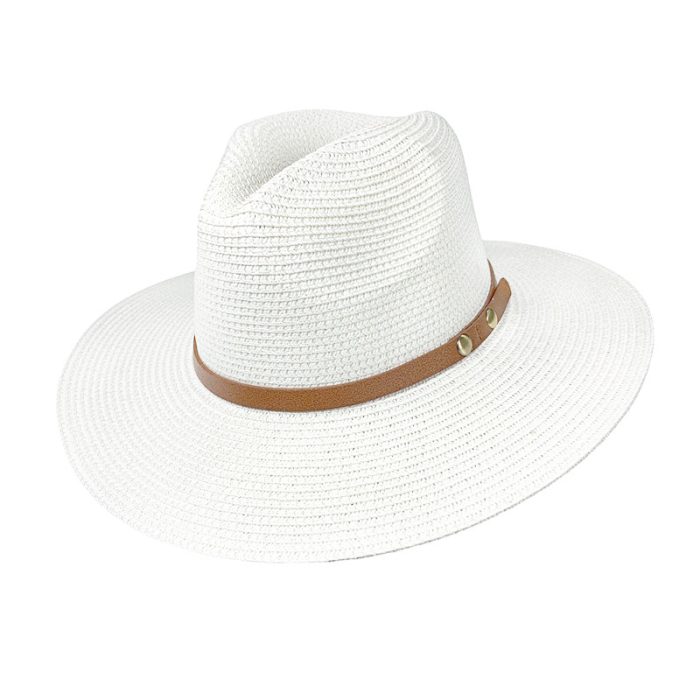 Wide Brim Fedora Hat with Band Deco