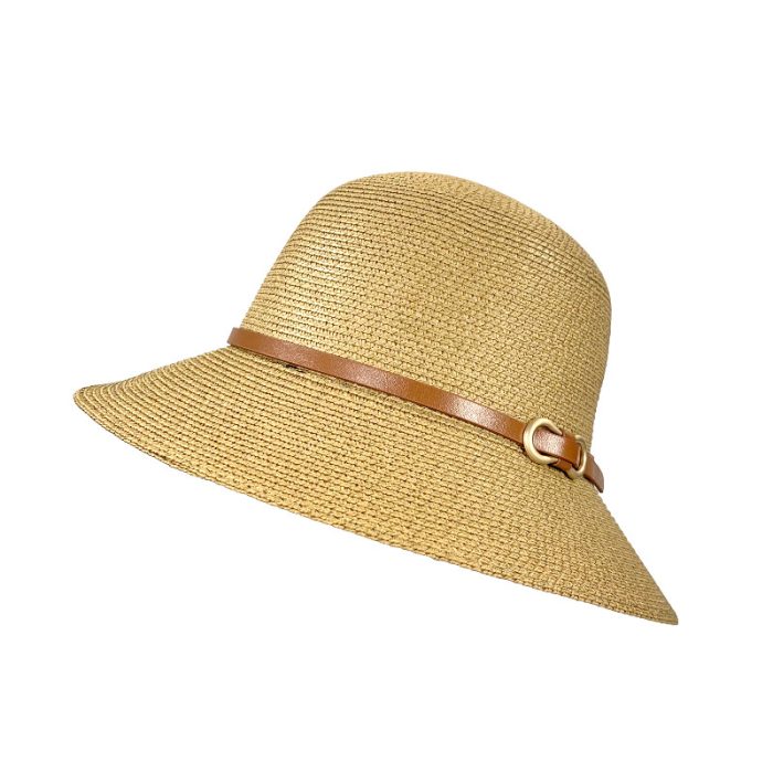 Stylish Floppy Hat with Band Deco