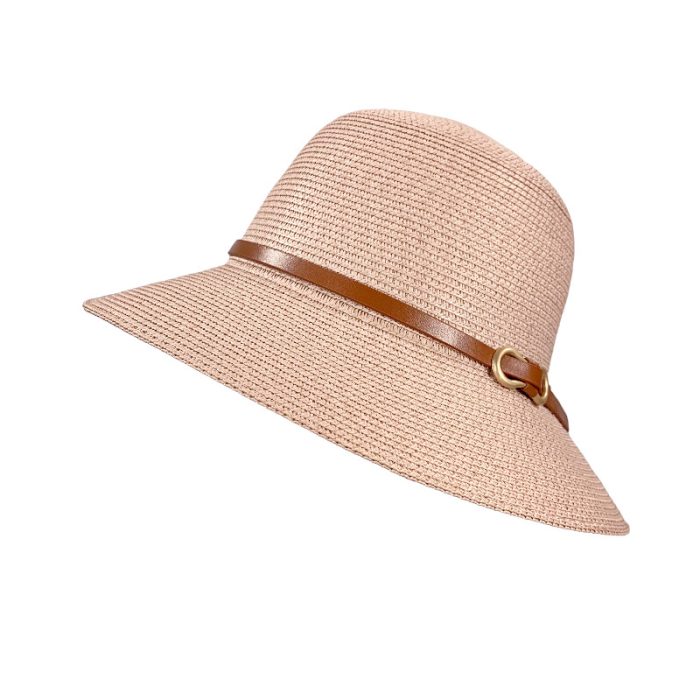 Stylish Floppy Hat with Band Deco