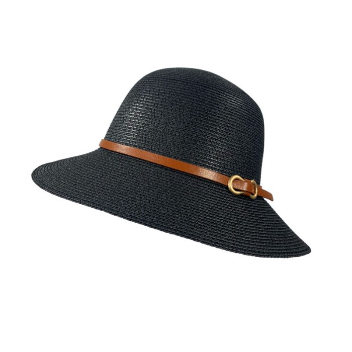 Stylish Floppy Hat with Band Deco