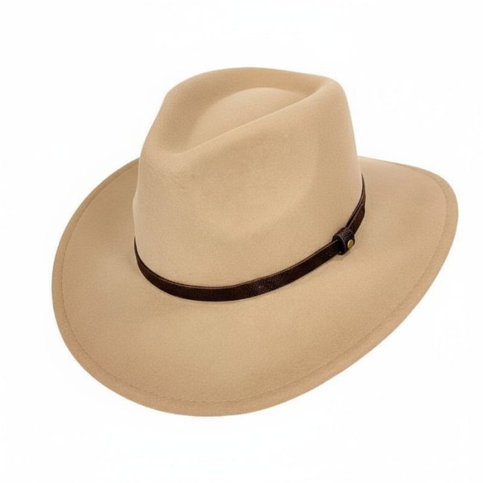 Lux Wool Felt Outback Hat with Band - M(#58)