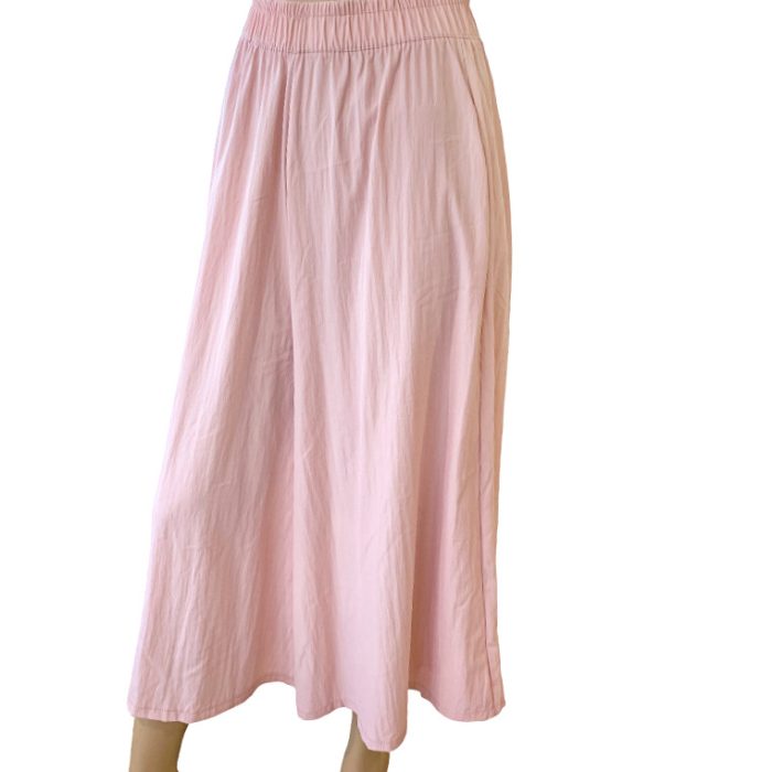 Solid Color Ultra Wide Leg Culotte with Two Side Pockets