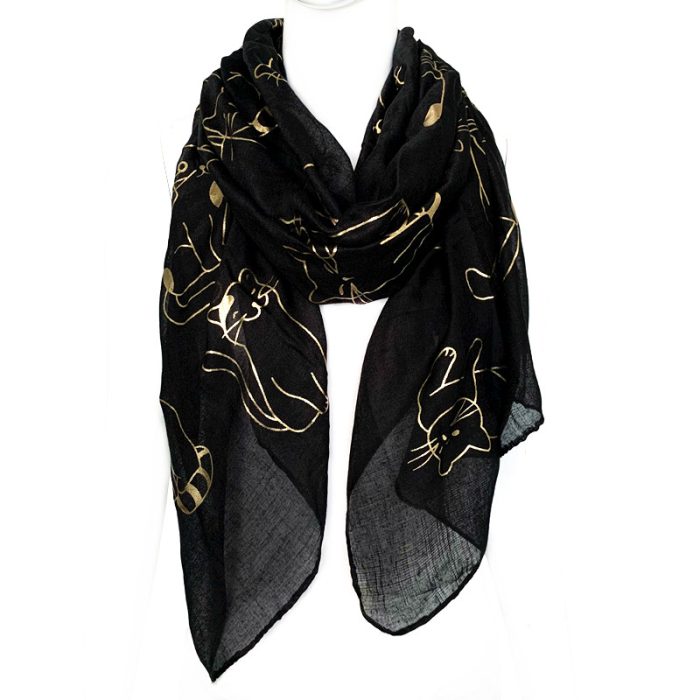 Cute Foil Cat Scarf