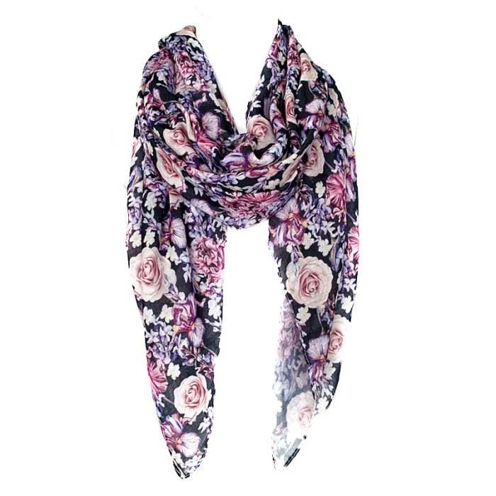 Digital Print Flora Scarf