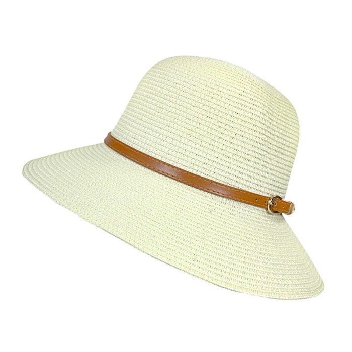 Stylish Floppy Hat with Band Deco