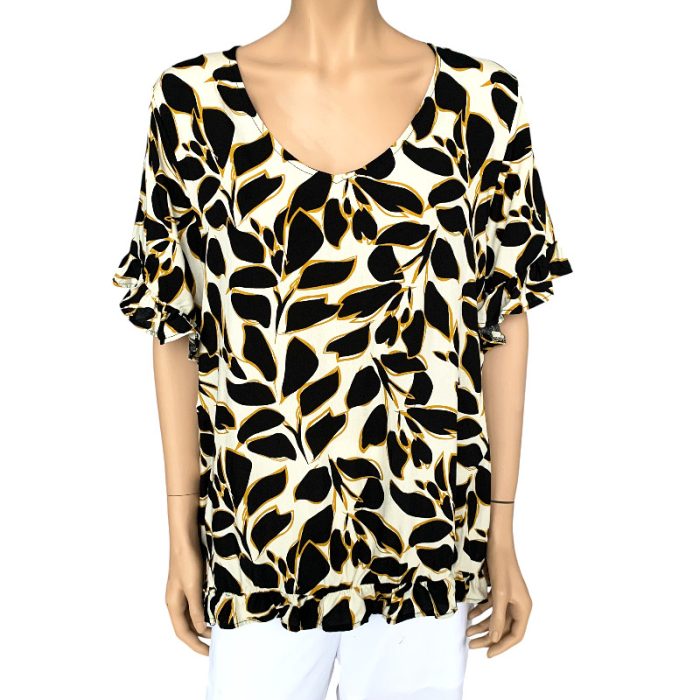 Frill Sleeves and Hem Top