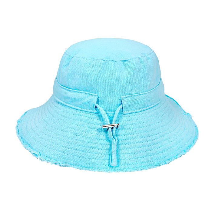 UPF50+ Wide Brim Cotton Bucket Hat with Chin Cord - Image 2